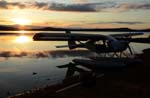airplane in the lake