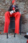 il riposo del trampoliere con il violino