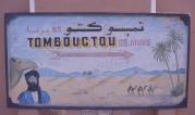 Zagora: old sign for the desert