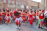 dancing in red