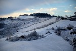 colline sotto la neve